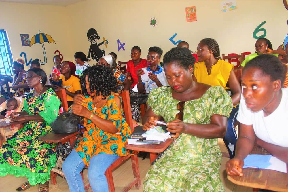 Women's Club members at Mineke Foundation, Liberia